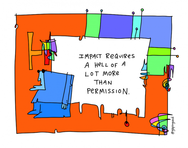 impact requires a hell of a lot more than permission - gapingvoid